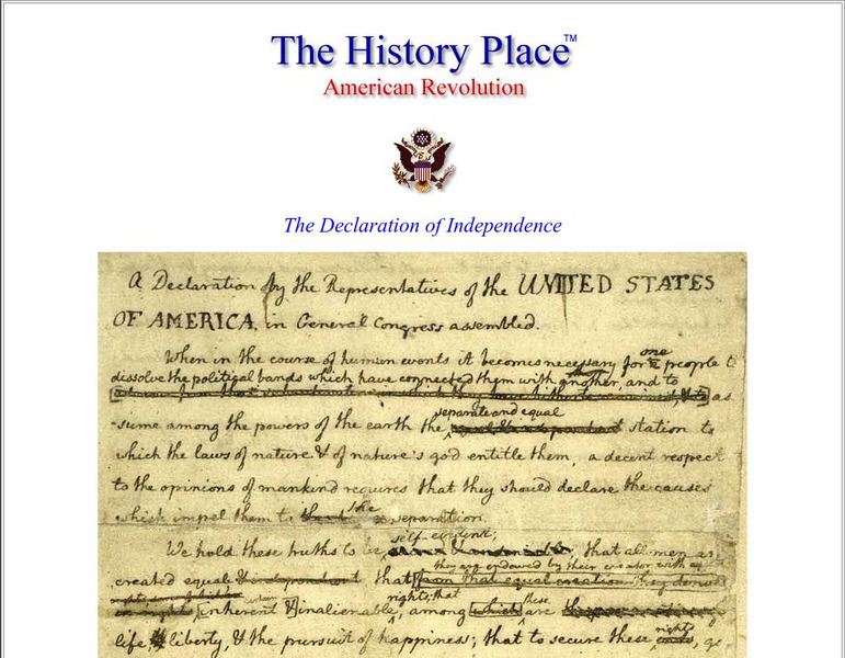 The History Place: The Declaration of Independence Primary The History Place: The Declaration of Independence Primary