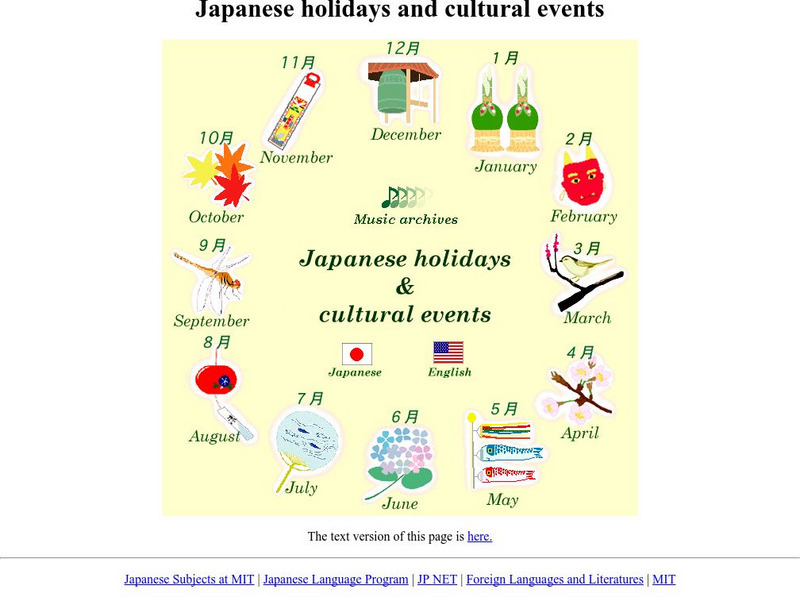 Mit: Japanese Holidays and Cultural Events Website Mit: Japanese Holidays and Cultural Events Website