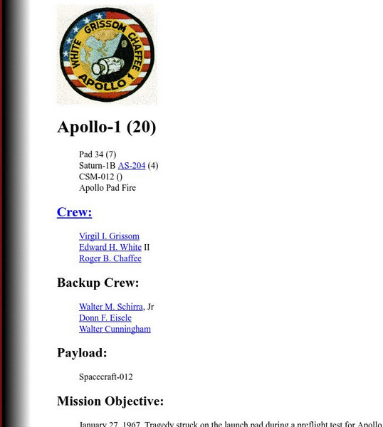 Nasa: Ed White Apollo 1 Summary Primary Nasa: Ed White Apollo 1 Summary Primary