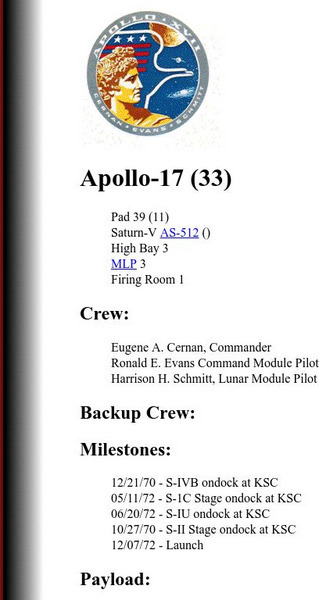 Nasa: Harrison Schmitt Apollo 17 Mission Summary Website Nasa: Harrison Schmitt Apollo 17 Mission Summary Website