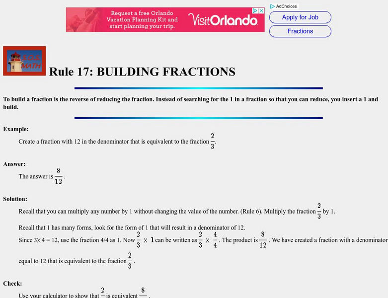 S.o.s. Math: Building Fractions Unit Plan S.o.s. Math: Building Fractions Unit Plan