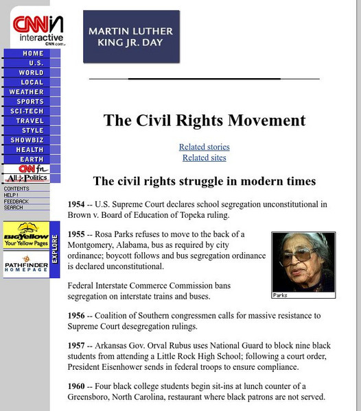 Cnn: Covers the Civil Rights Movement Handout Cnn: Covers the Civil Rights Movement Handout