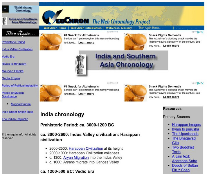 Then Again: Web Chron: India and Southern Asia Website Then Again: Web Chron: India and Southern Asia Website