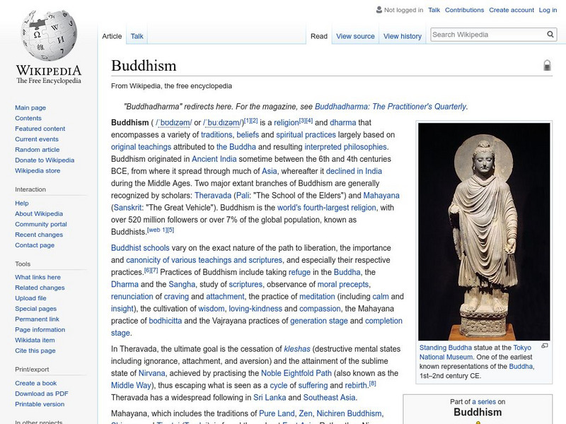 Wikipedia: Buddhism Handout Wikipedia: Buddhism Handout