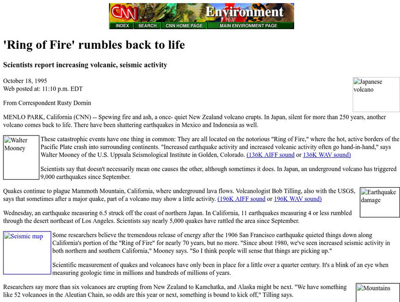 Cnn: Ring of Fire Handout Cnn: Ring of Fire Handout