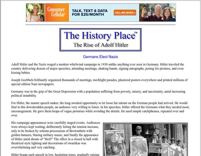 The History Place: Germans Elect the Nazis Website The History Place: Germans Elect the Nazis Website