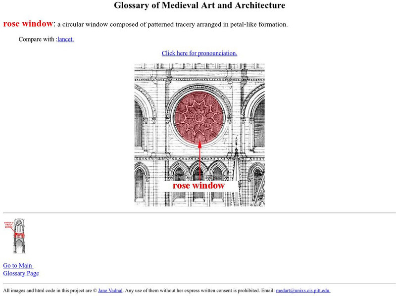 Glossary of Medieval Art and Architecture Rose Window Handout