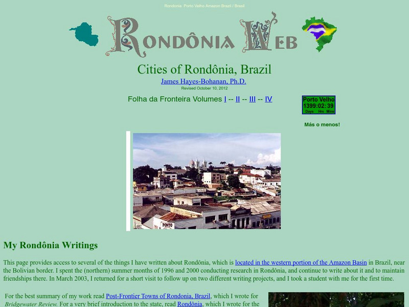 Bridgewater State College: Rondonia Web Website Bridgewater State College: Rondonia Web Website