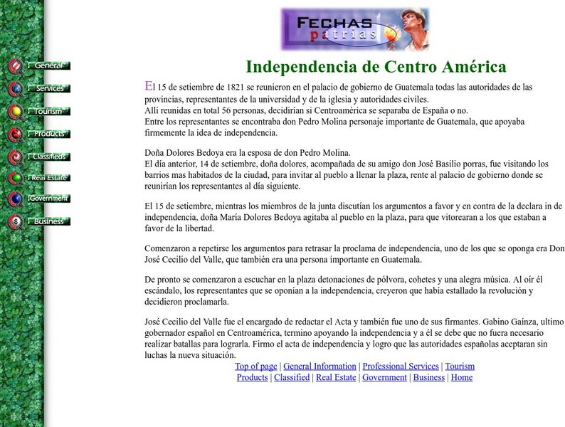 Historical Dates: Independencia De Centro America Article