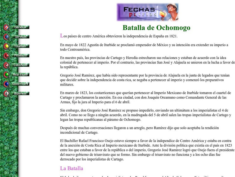 Historical Dates: Batalla De Ochomogo Article