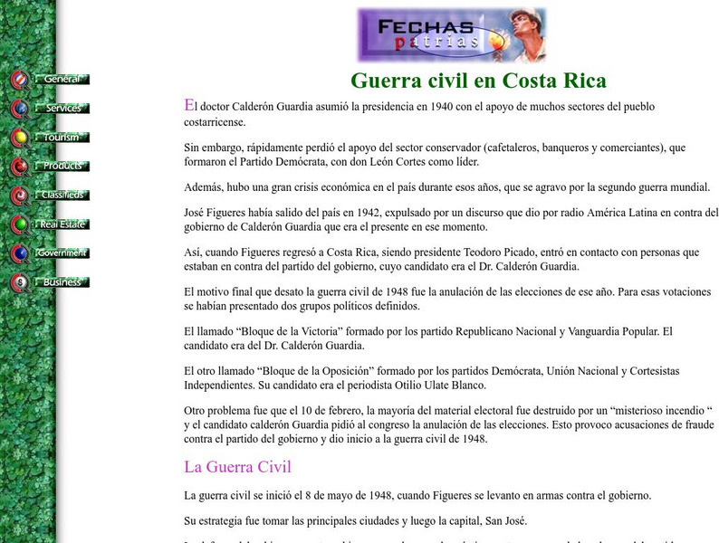 Historical Dates: Guerra Civil en Costa Rica Article