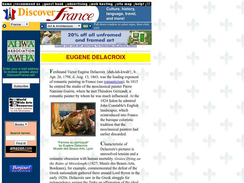 Discover France: Eugene Delacroix Website Discover France: Eugene Delacroix Website