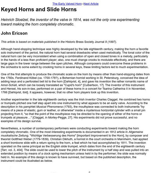 Arizona State University: Keyed Horns and Slide Horns Article Arizona State University: Keyed Horns and Slide Horns Article