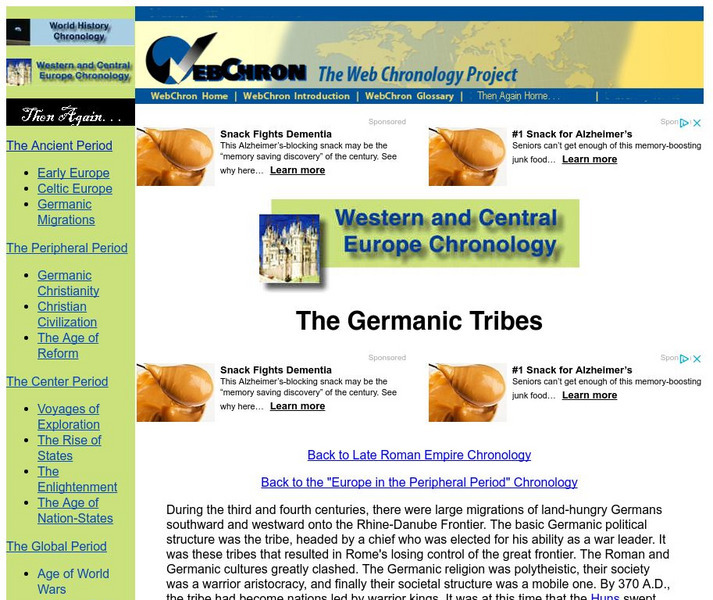 Then Again: Web Chron: The Germanic Tribes Website Then Again: Web Chron: The Germanic Tribes Website