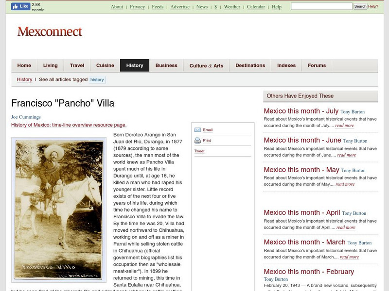 Mexconnect: Francisco Pancho Villa Website