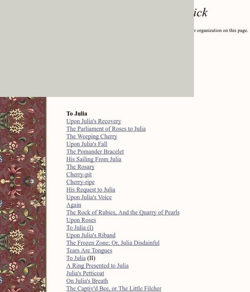 Luminarium: The Works of Robert Herrick eBook