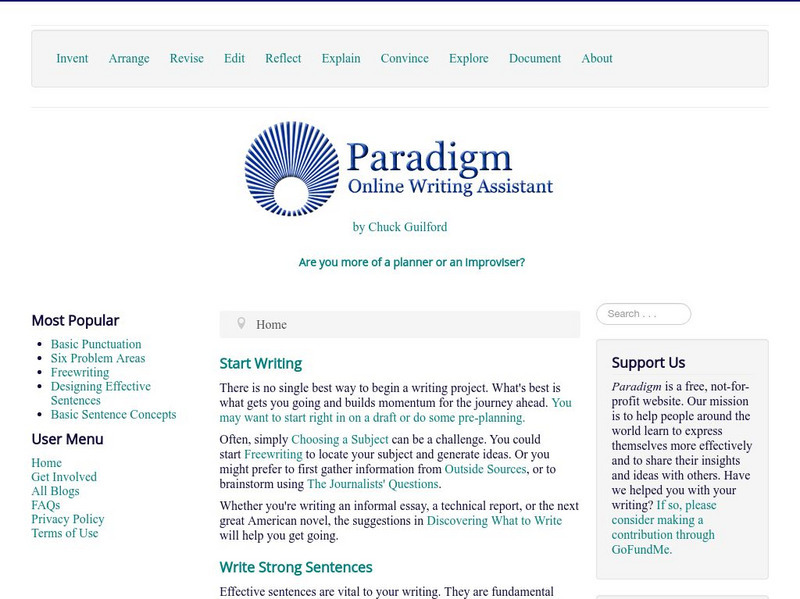 Paradigm Online Writing Assistant Handout Paradigm Online Writing Assistant Handout