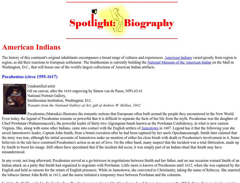 Smithsonian Education: Spotlight Biography: American Indians: Black Hawk Activity Smithsonian Education: Spotlight Biography: American Indians: Black Hawk Activity