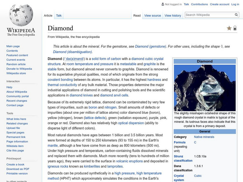 Wikipedia: Diamond Handout Wikipedia: Diamond Handout