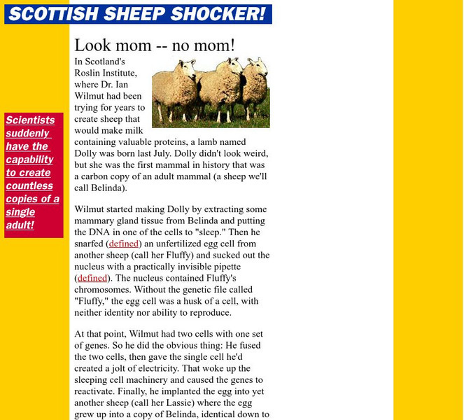 The Why Files: Scottish Sheep Shocker Website The Why Files: Scottish Sheep Shocker Website