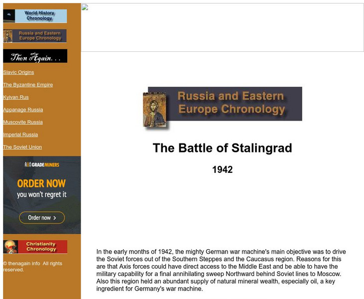Then Again: Web Chron: Battle of Stalingrad Website Then Again: Web Chron: Battle of Stalingrad Website