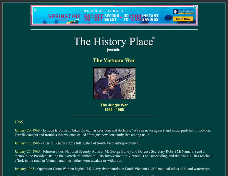 The History Place:vietnam War the Johnson Administration Handout