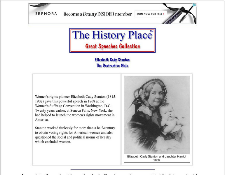 The History Place: The Destructive Male Primary The History Place: The Destructive Male Primary