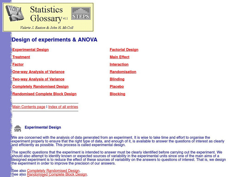 Steps Glossary: Statistics Factors Handout Steps Glossary: Statistics Factors Handout