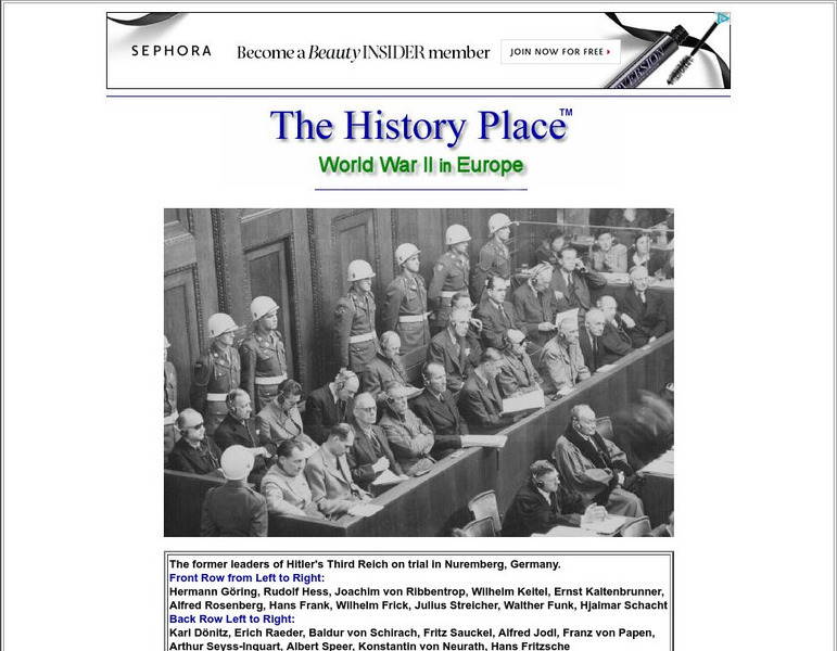 The History Place: Nuremberg War Crimes Website The History Place: Nuremberg War Crimes Website