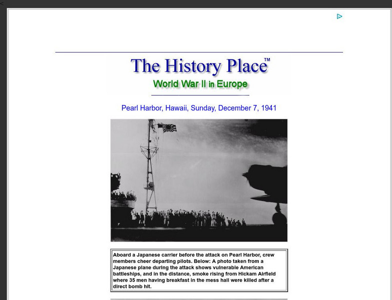 The History Place: Pearl Harbor Handout The History Place: Pearl Harbor Handout