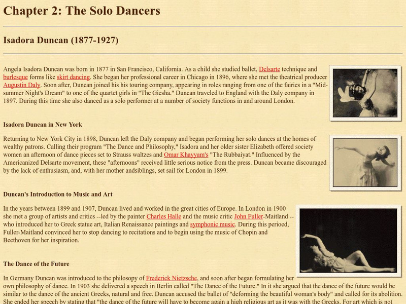 Ch.2: The Solo Dancers: Isadora Duncan Website Ch.2: The Solo Dancers: Isadora Duncan Website
