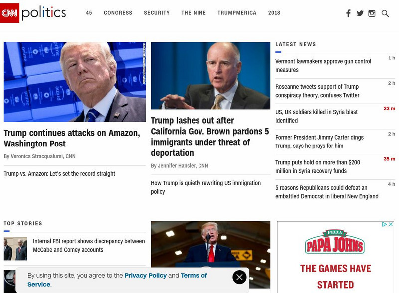 Cnn: allpolitics.com Website Cnn: allpolitics.com Website