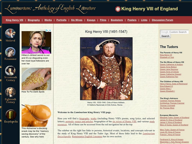Luminarium: Henry Viii (1491 1547) Website Luminarium: Henry Viii (1491 1547) Website