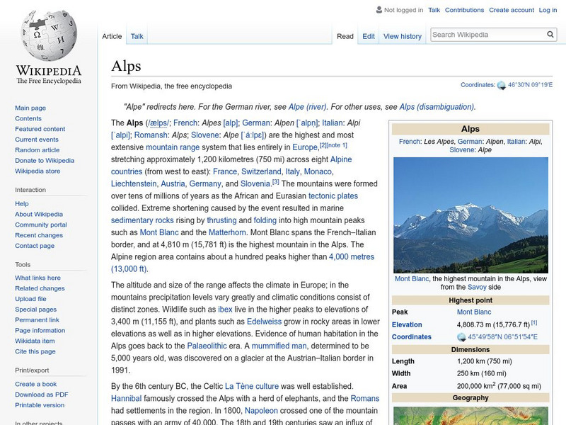 Wikipedia: Alps Handout Wikipedia: Alps Handout