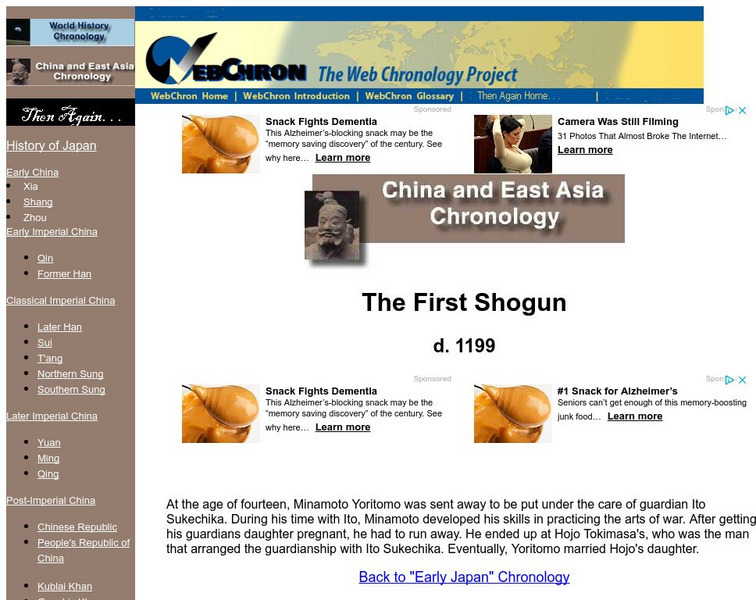 Then Again: Web Chron: The First Shogun: Life and Work of Minamoto Yoritomo Website Then Again: Web Chron: The First Shogun: Life and Work of Minamoto Yoritomo Website