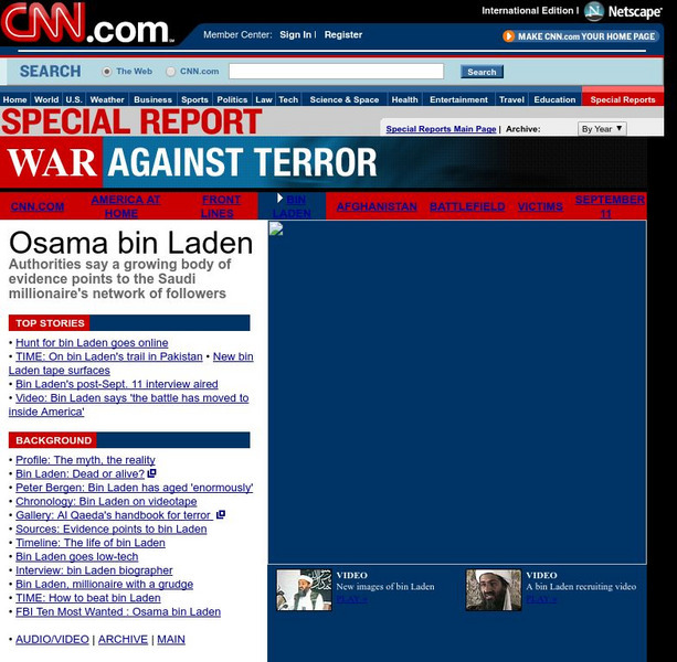 Cnn: America's New War Osama Bin Laden Website Cnn: America's New War Osama Bin Laden Website