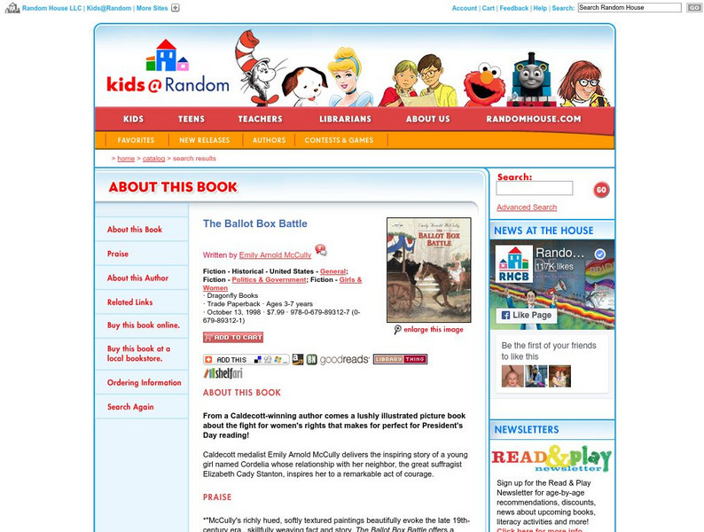 Penguin Random House: Kids @ Random: Ballot Box Battle and Biography Website Penguin Random House: Kids @ Random: Ballot Box Battle and Biography Website