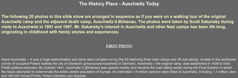 The History Place: Auschwitz Today PPT The History Place: Auschwitz Today PPT