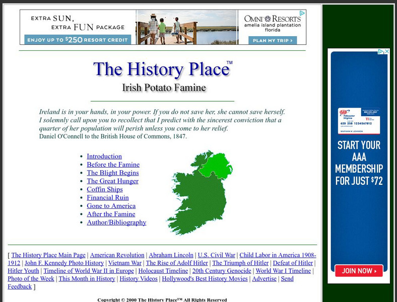 The History Place: Irish Potato Famine Website The History Place: Irish Potato Famine Website