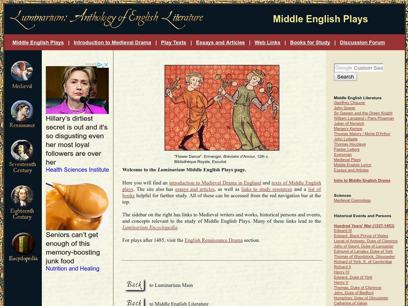 Luminarium: Middle English Plays Website Luminarium: Middle English Plays Website