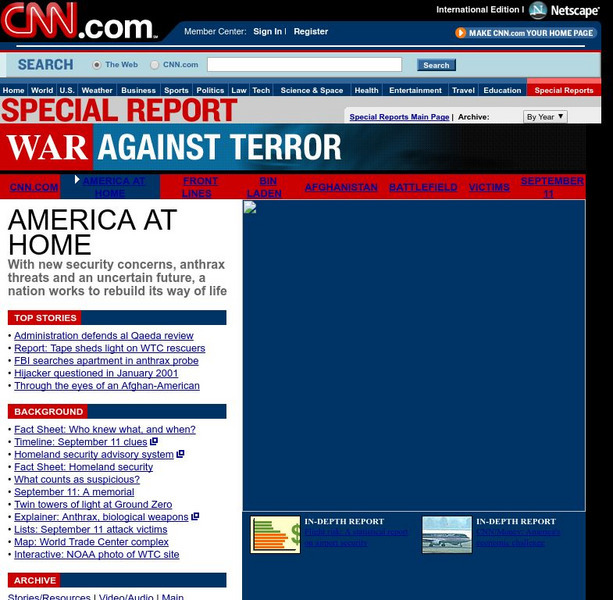 Cnn: War Against Terror: America at Home Website Cnn: War Against Terror: America at Home Website