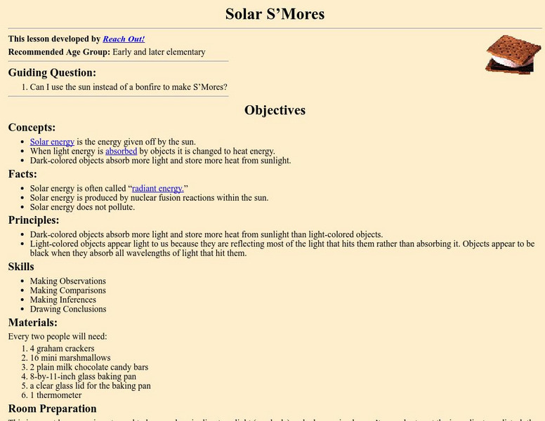 Solar S'mores Lesson Plan Solar S'mores Lesson Plan