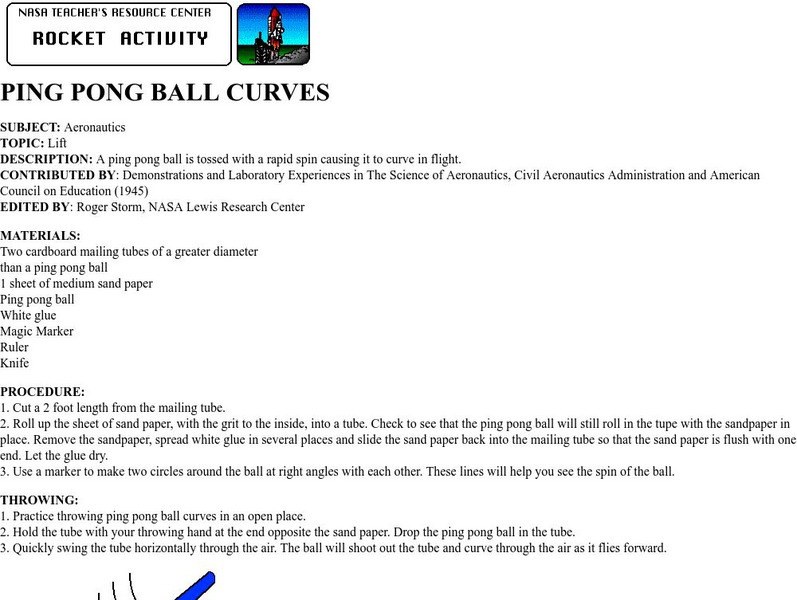 Reach Out Michigan: Ping Pong Ball Curves Activity Reach Out Michigan: Ping Pong Ball Curves Activity