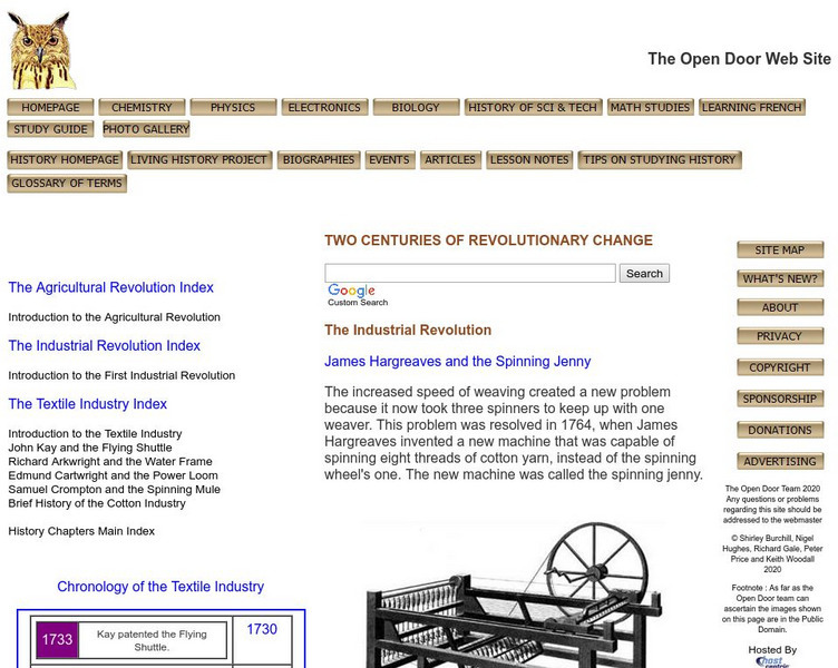 Open Door Web Site: The "Spinning Jenny" Website Open Door Web Site: The "Spinning Jenny" Website