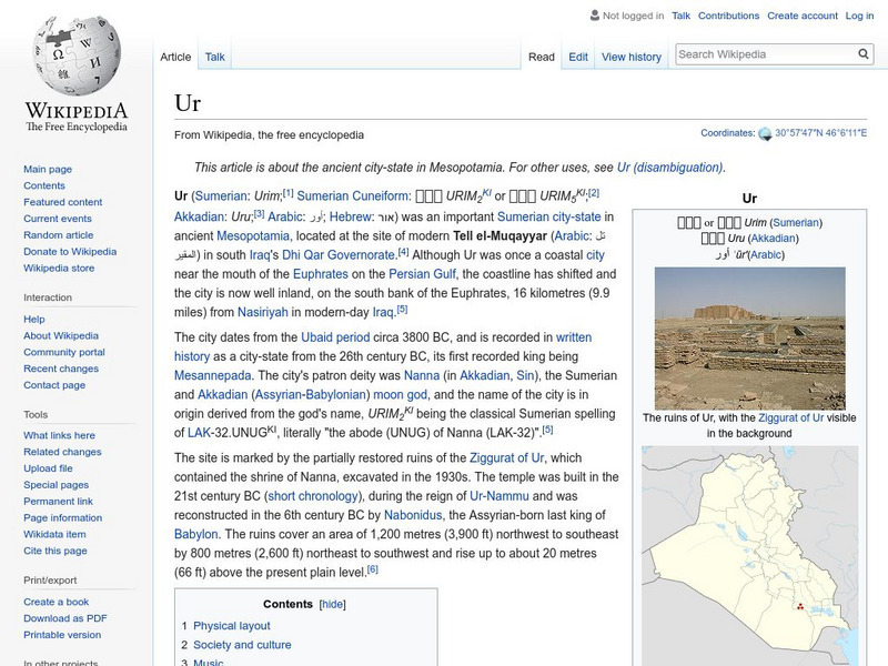 Wikipedia: Ur Handout Wikipedia: Ur Handout