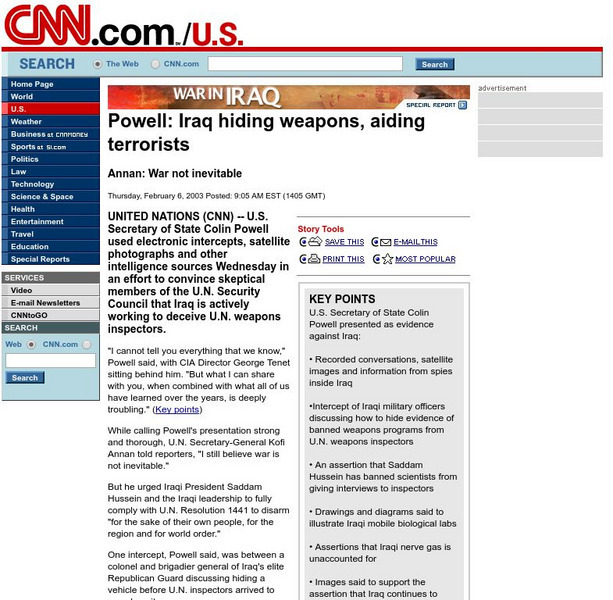 Cnn: Powell Lays Out u.s. Case Website Cnn: Powell Lays Out u.s. Case Website