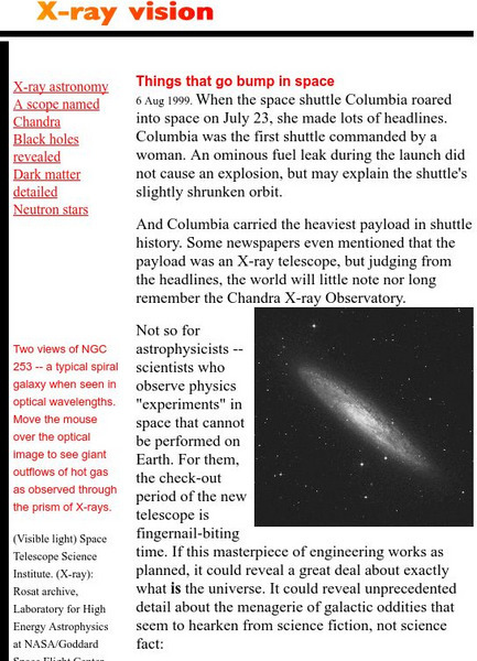 The Why Files: Things That Go Bump in Space Handout The Why Files: Things That Go Bump in Space Handout