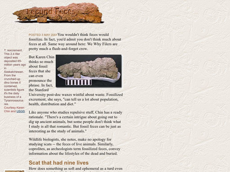 The Why Files: Fecund Feces Article