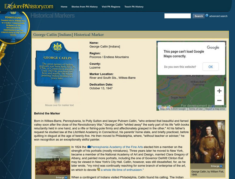 Explore Pa History: George Catlin Handout Explore Pa History: George Catlin Handout