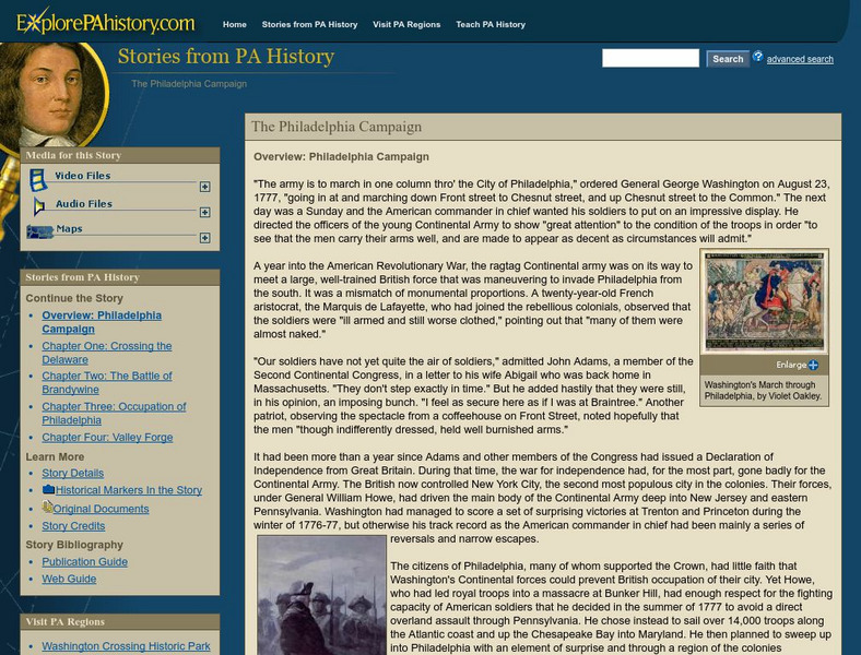 Explore Pa History: The Philadelphia Campaign Valley Forge Website Explore Pa History: The Philadelphia Campaign Valley Forge Website